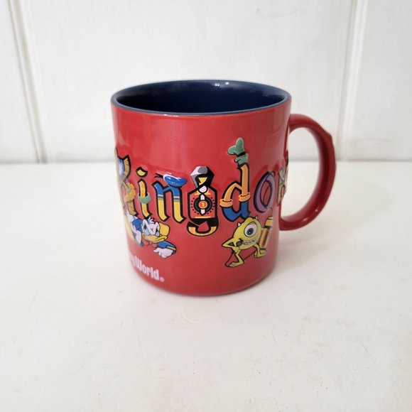 Magic Kingdom Est. 1971 Extra Large Red Mug Dimensional Raised Design - Picture 2 of 6
